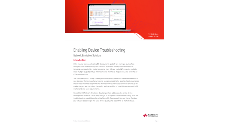 Enabling Device Troubleshooting Network Emulation Solutions